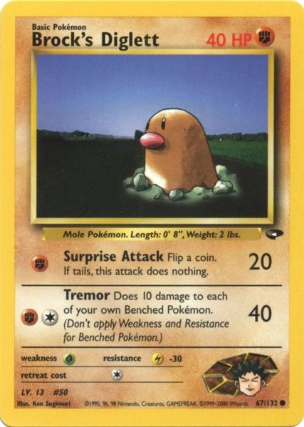 Brock's Diglett (67/132) [Gym Challenge Unlimited] | Game Haven TX