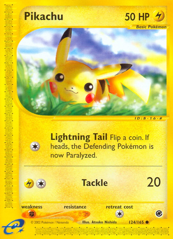 Pikachu (124/165) [Expedition: Base Set] | Game Haven TX