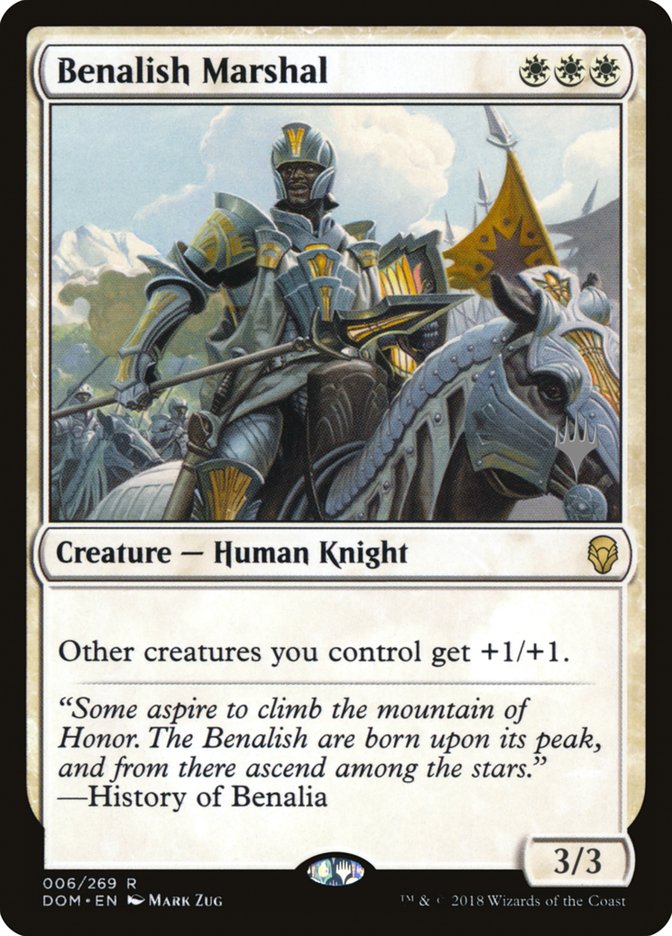 Benalish Marshal [Dominaria Promos] | Game Haven TX