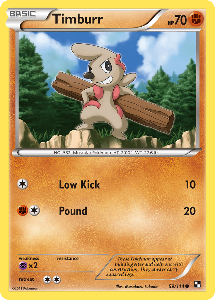 Timburr (59/114) [Black & White: Base Set] | Game Haven TX