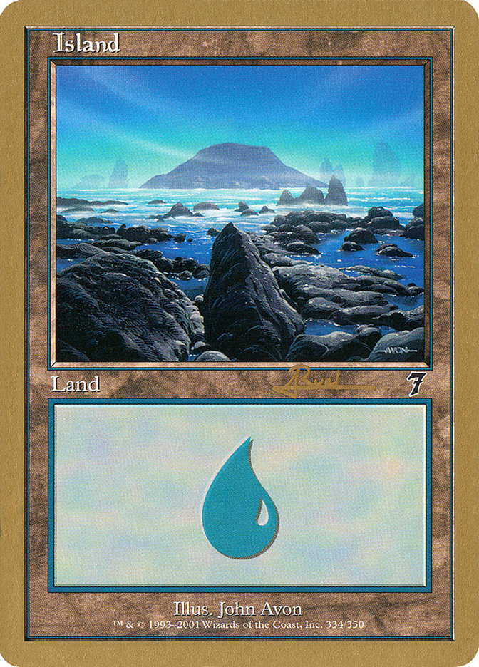 Island (ar334) (Antoine Ruel) [World Championship Decks 2001] | Game Haven TX
