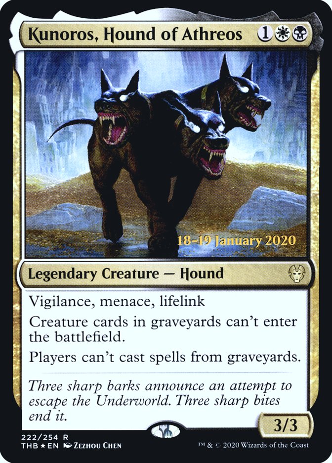 Kunoros, Hound of Athreos [Theros Beyond Death Promos] | Game Haven TX