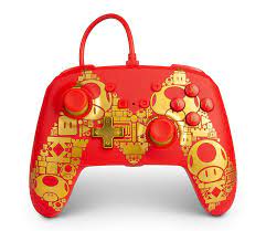 PowerA Enhanced Wired Controller for Nintendo Switch - Mario Golden M - Red | Game Haven TX