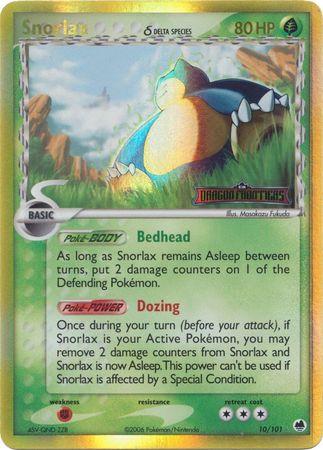 Snorlax (10/101) (Delta Species) (Stamped) [EX: Dragon Frontiers] | Game Haven TX