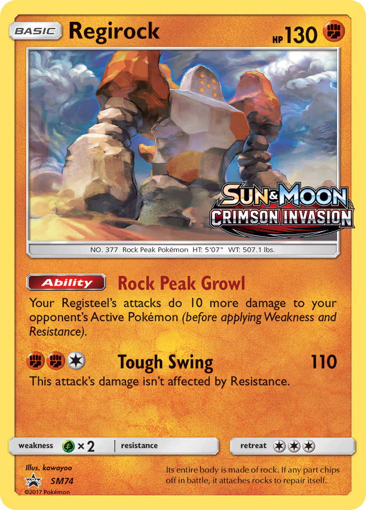 Regirock (SM74) [Sun & Moon: Black Star Promos] | Game Haven TX