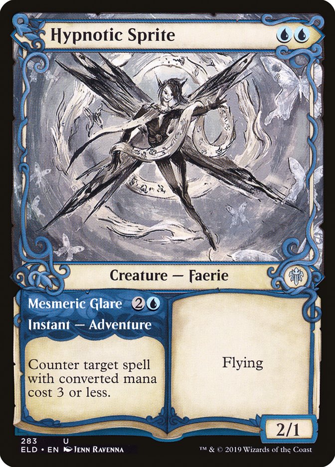 Hypnotic Sprite // Mesmeric Glare (Showcase) [Throne of Eldraine] | Game Haven TX