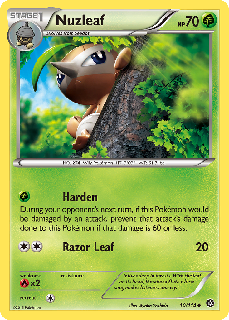 Nuzleaf (10/114) [XY: Steam Siege] | Game Haven TX