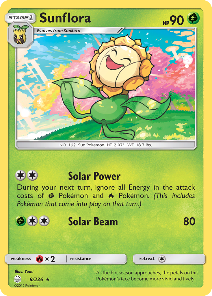 Sunflora (8/236) [Sun & Moon: Cosmic Eclipse] | Game Haven TX