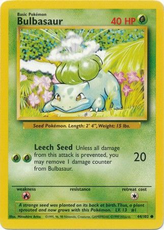 Bulbasaur (44/102) [Base Set Unlimited] | Game Haven TX