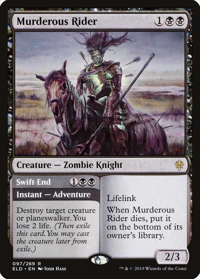 Murderous Rider // Swift End [Throne of Eldraine] | Game Haven TX
