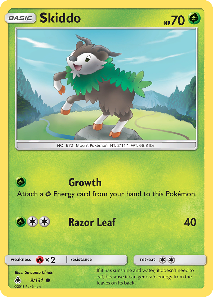 Skiddo (9/131) [Sun & Moon: Forbidden Light] | Game Haven TX
