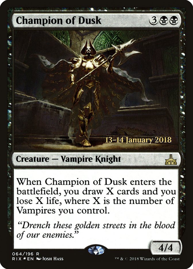 Champion of Dusk [Rivals of Ixalan Promos] | Game Haven TX