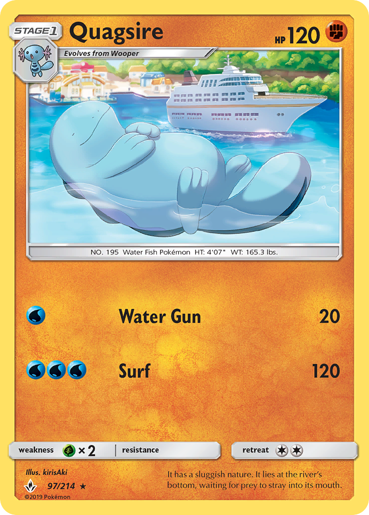 Quagsire (97/214) [Sun & Moon: Unbroken Bonds] | Game Haven TX
