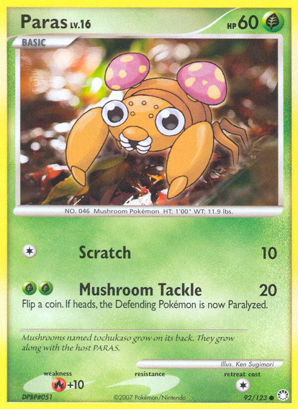 Paras (92/123) [Diamond & Pearl: Mysterious Treasures] | Game Haven TX