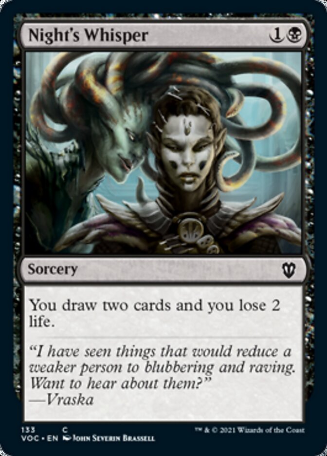 Night's Whisper [Innistrad: Crimson Vow Commander] | Game Haven TX