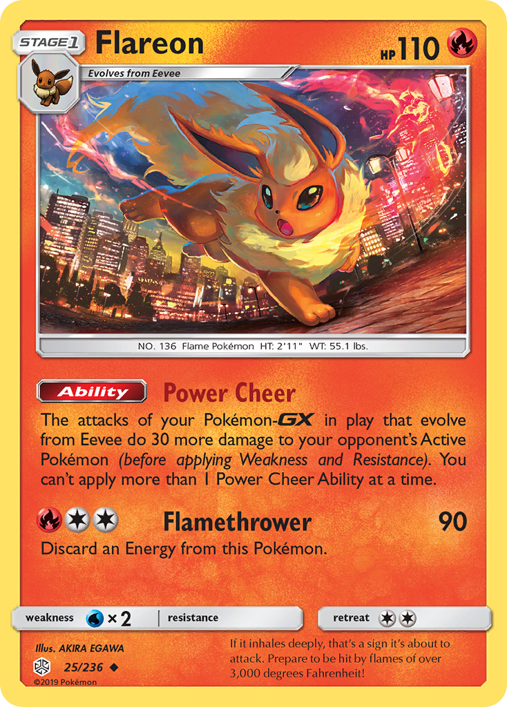 Flareon (25/236) [Sun & Moon: Cosmic Eclipse] | Game Haven TX
