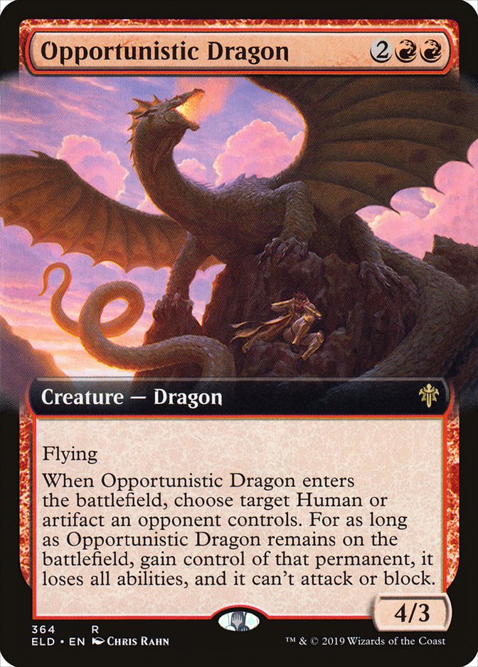 Opportunistic Dragon (Extended Art) [Throne of Eldraine] | Game Haven TX