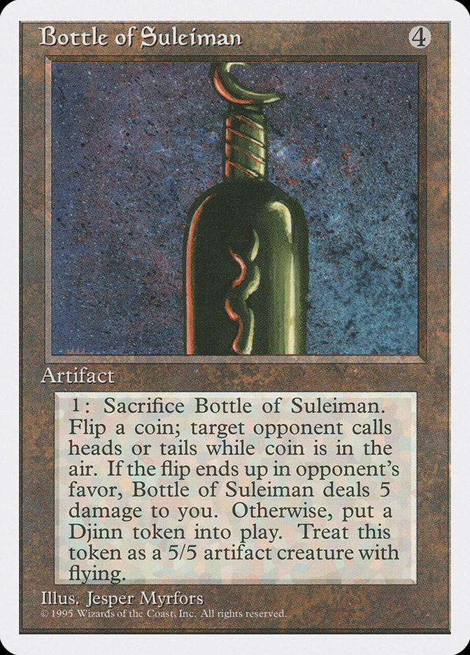 Bottle of Suleiman [Fourth Edition] | Game Haven TX