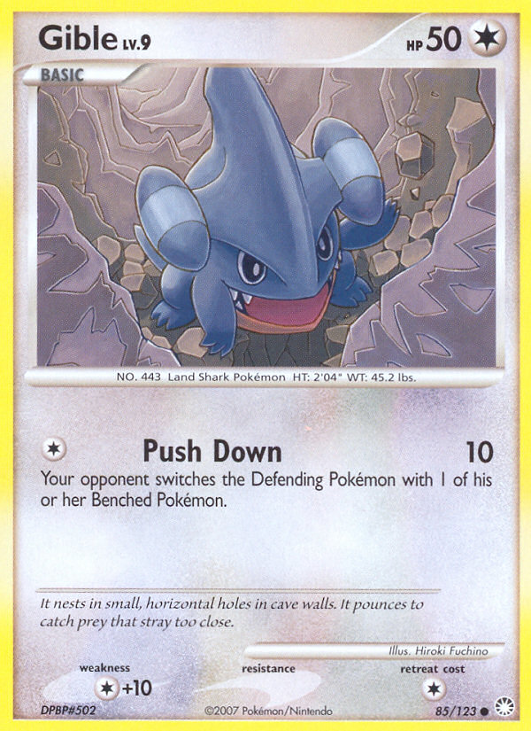 Gible (85/123) [Diamond & Pearl: Mysterious Treasures] | Game Haven TX