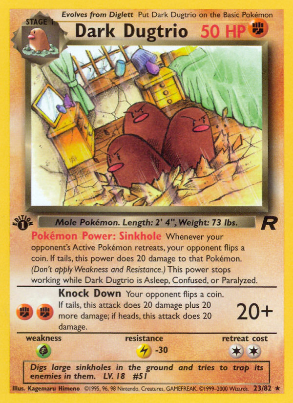 Dark Dugtrio (23/82) [Team Rocket 1st Edition] | Game Haven TX