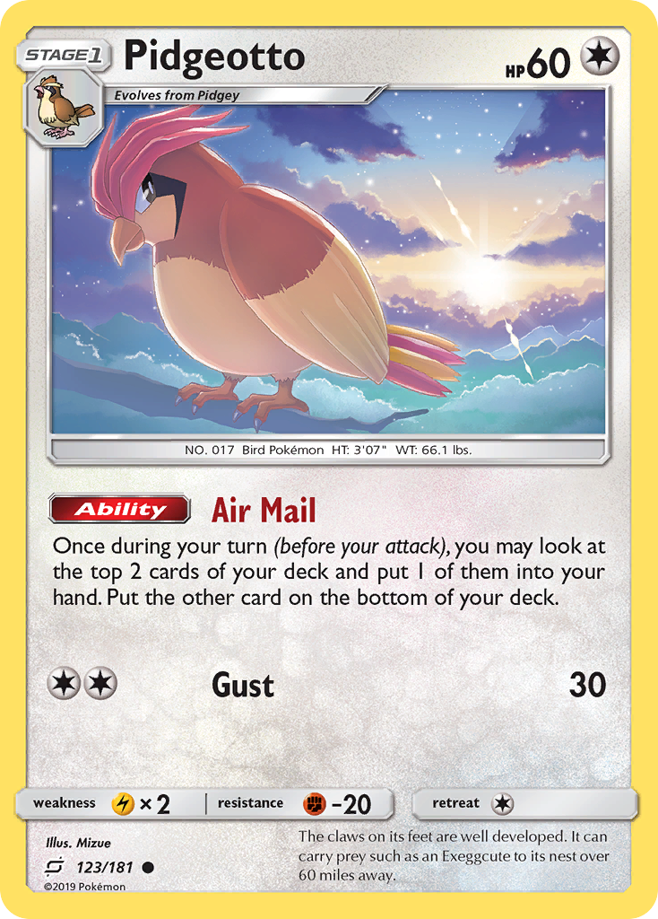 Pidgeotto (123/181) [Sun & Moon: Team Up] | Game Haven TX