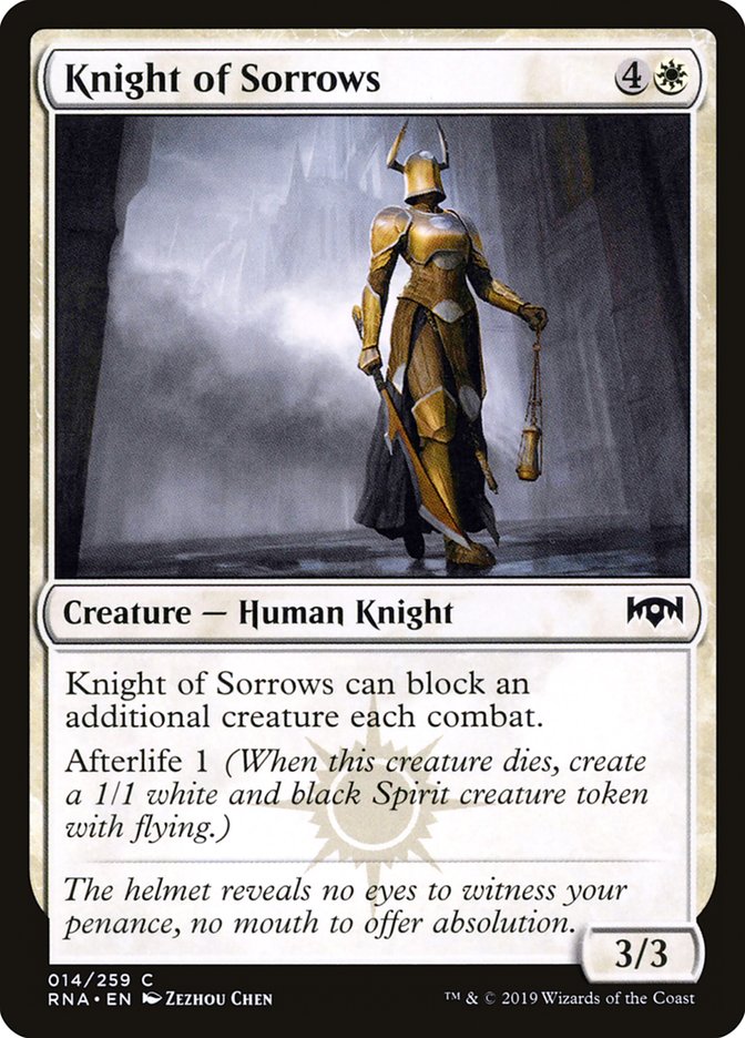 Knight of Sorrows [Ravnica Allegiance] | Game Haven TX