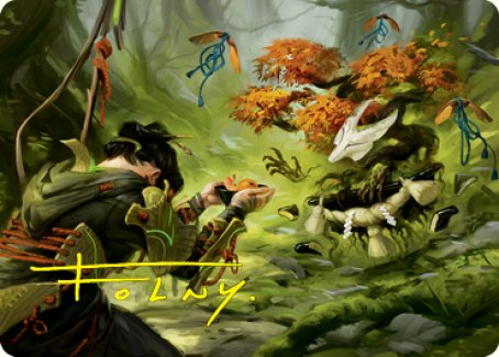 Commune with Spirits Art Card (Gold-Stamped Signature) [Kamigawa: Neon Dynasty Art Series] | Game Haven TX