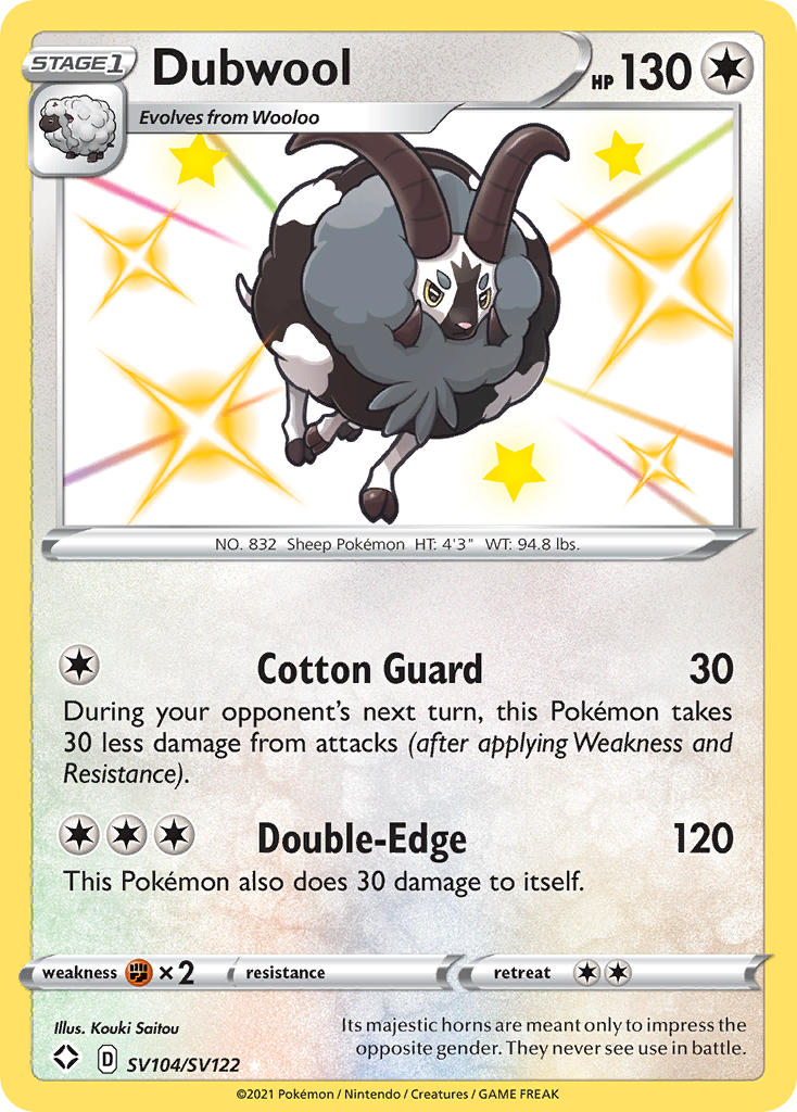 Dubwool (SV104/SV122) [Sword & Shield: Shining Fates] | Game Haven TX