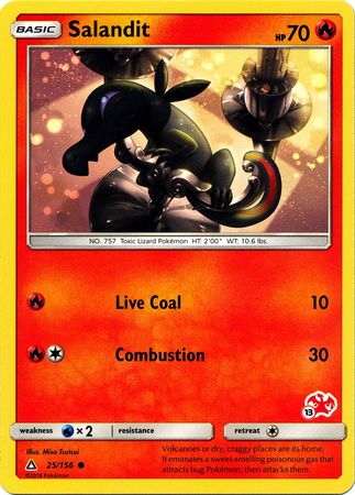 Salandit (25/156) (Charizard Stamp #13) [Battle Academy 2020] | Game Haven TX
