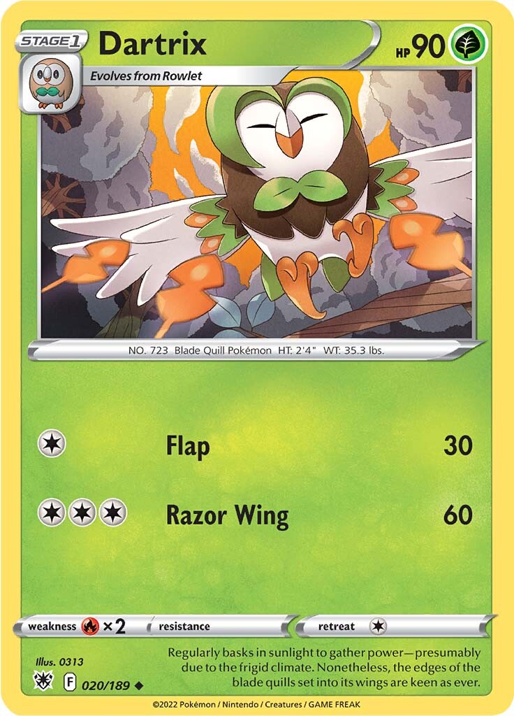 Dartrix (020/189) [Sword & Shield: Astral Radiance] | Game Haven TX