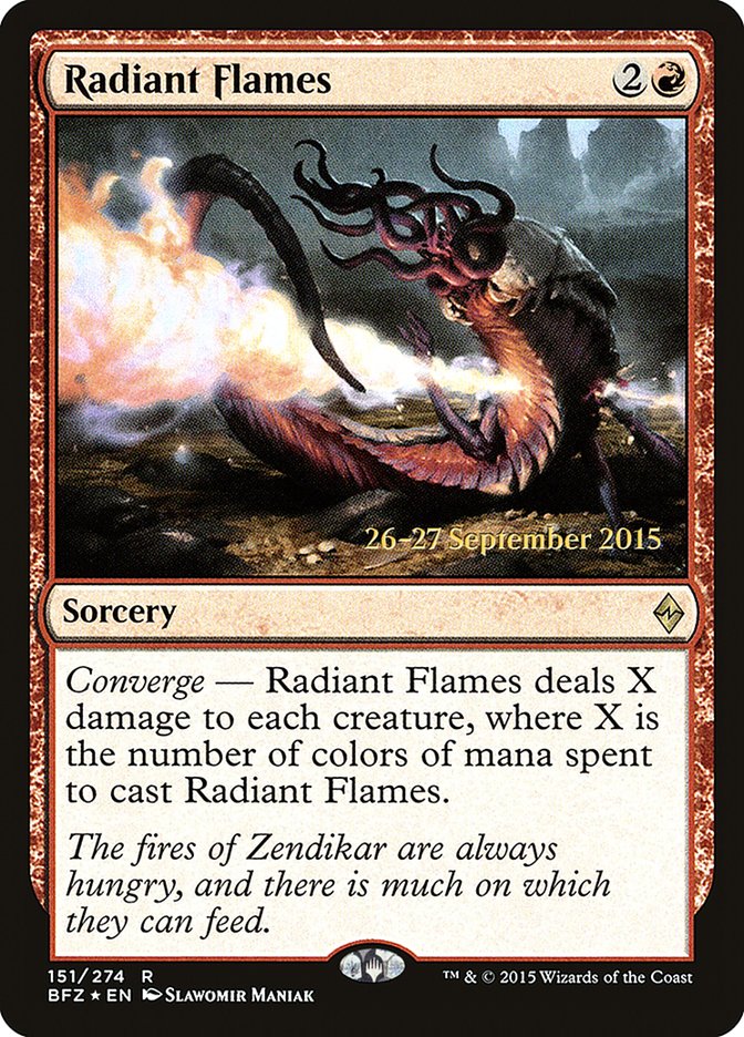 Radiant Flames [Battle for Zendikar Promos] | Game Haven TX