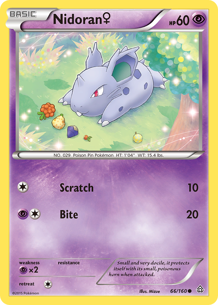 Nidoran (66/160) (Female) [XY: Primal Clash] | Game Haven TX