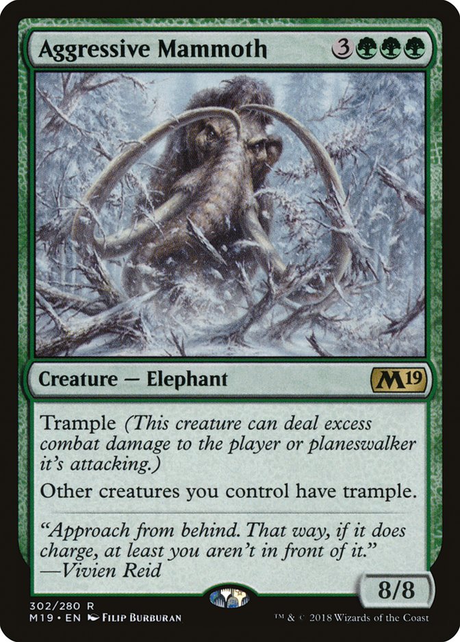Aggressive Mammoth [Core Set 2019] | Game Haven TX