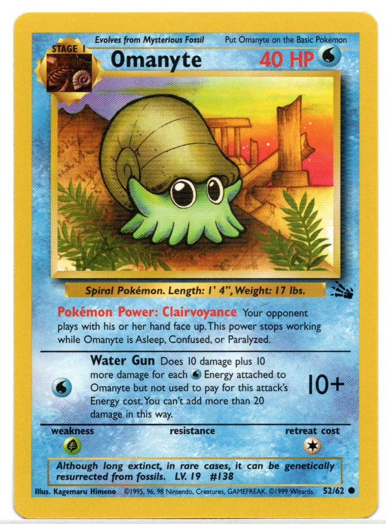 Omanyte (52/62) [Fossil Unlimited] | Game Haven TX