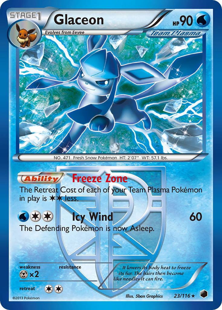 Glaceon (23/116) [Black & White: Plasma Freeze] | Game Haven TX