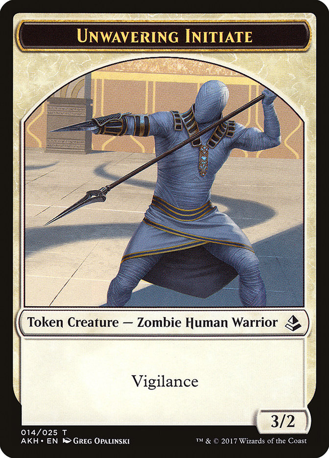 Unwavering Initiate [Amonkhet Tokens] | Game Haven TX