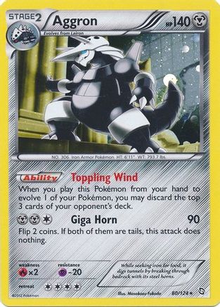 Aggron (80/124) (Cosmos Holo) [Black & White: Dragons Exalted] | Game Haven TX
