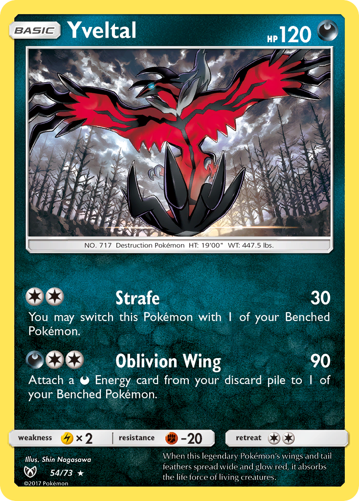 Yveltal (54/73) [Sun & Moon: Shining Legends] | Game Haven TX