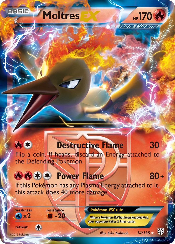 Moltres EX (14/135) [Black & White: Plasma Storm] | Game Haven TX
