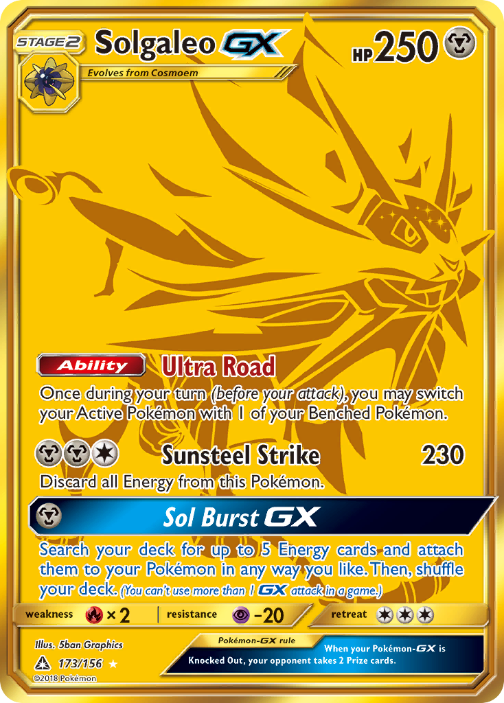 Solgaleo GX (173/156) [Sun & Moon: Ultra Prism] | Game Haven TX