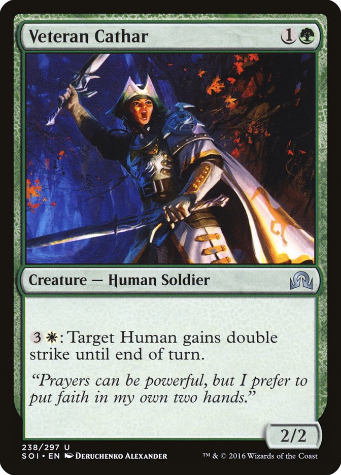 Veteran Cathar [Shadows over Innistrad] | Game Haven TX
