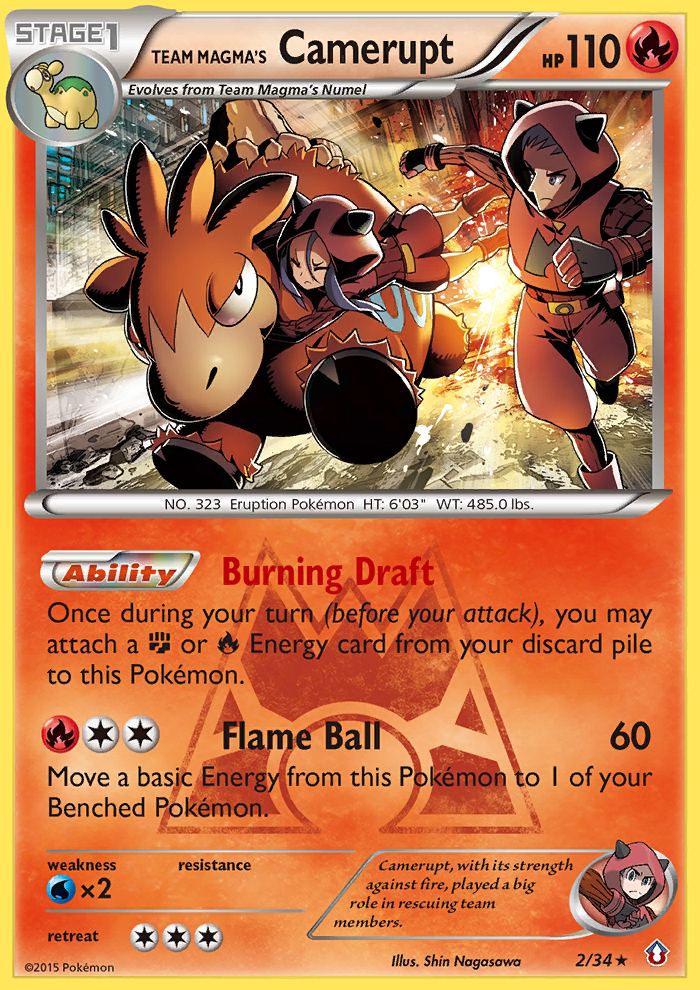 Team Magma's Camerupt (2/34) [XY: Double Crisis] | Game Haven TX