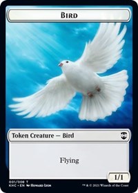 Bird (001) // Soldier Double-sided Token [Kaldheim Commander Tokens] | Game Haven TX