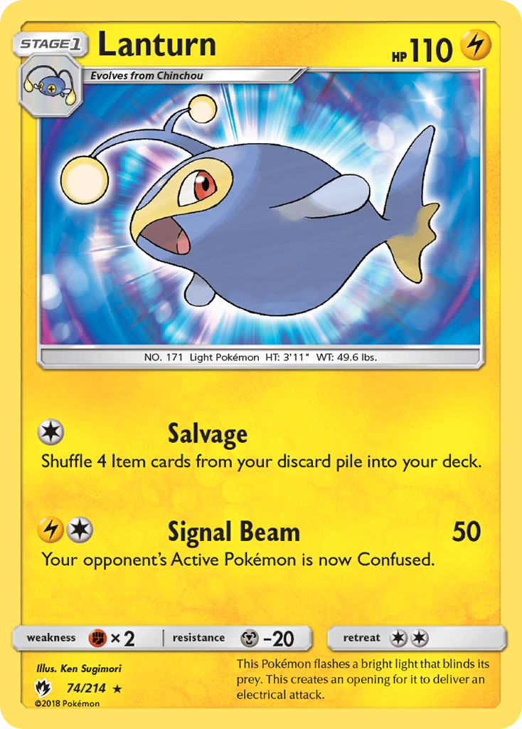 Lanturn (74/214) [Sun & Moon: Lost Thunder] | Game Haven TX