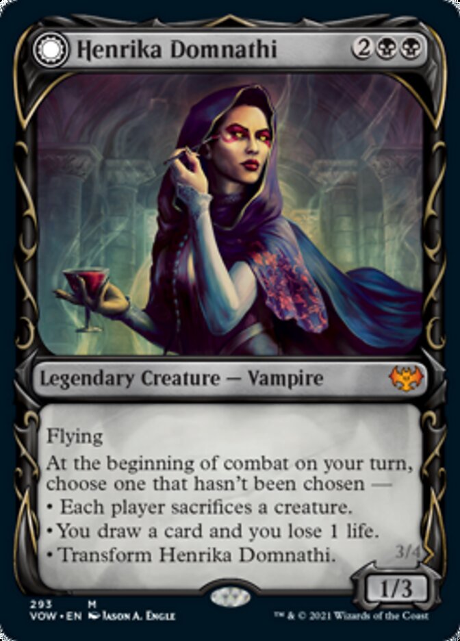 Henrika Domnathi // Henrika, Infernal Seer (Showcase Fang Frame) [Innistrad: Crimson Vow] | Game Haven TX