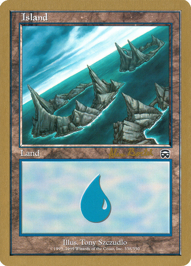 Island (ab338a) (Alex Borteh) [World Championship Decks 2001] | Game Haven TX