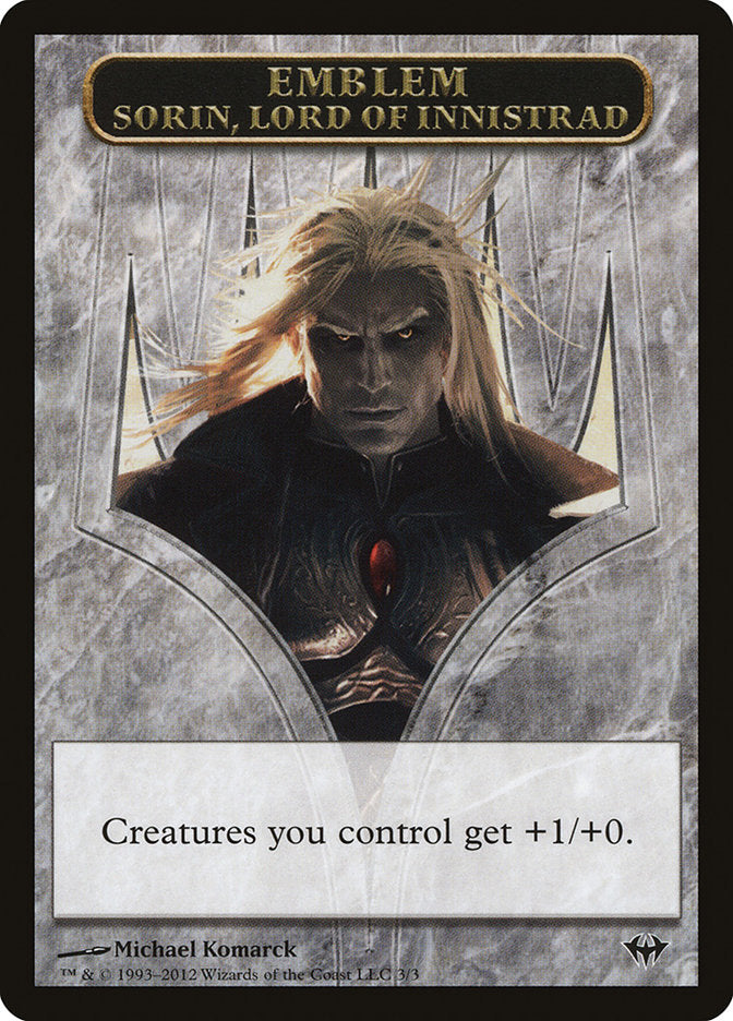 Sorin, Lord of Innistrad Emblem [Dark Ascension Tokens] | Game Haven TX