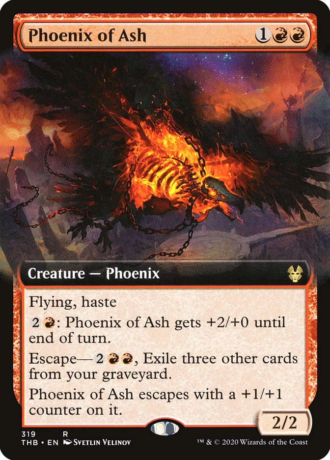 Phoenix of Ash (Extended Art) [Theros Beyond Death] | Game Haven TX