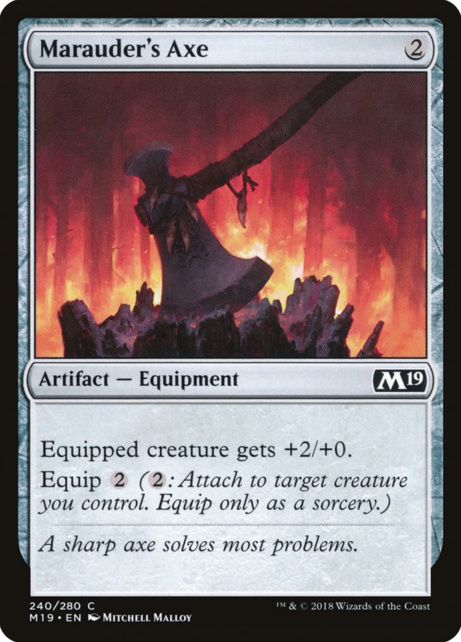 Marauder's Axe [Core Set 2019] | Game Haven TX