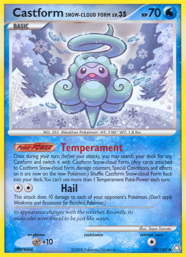 Castform Snow-cloud Form (50/146) [Diamond & Pearl: Legends Awakened] | Game Haven TX